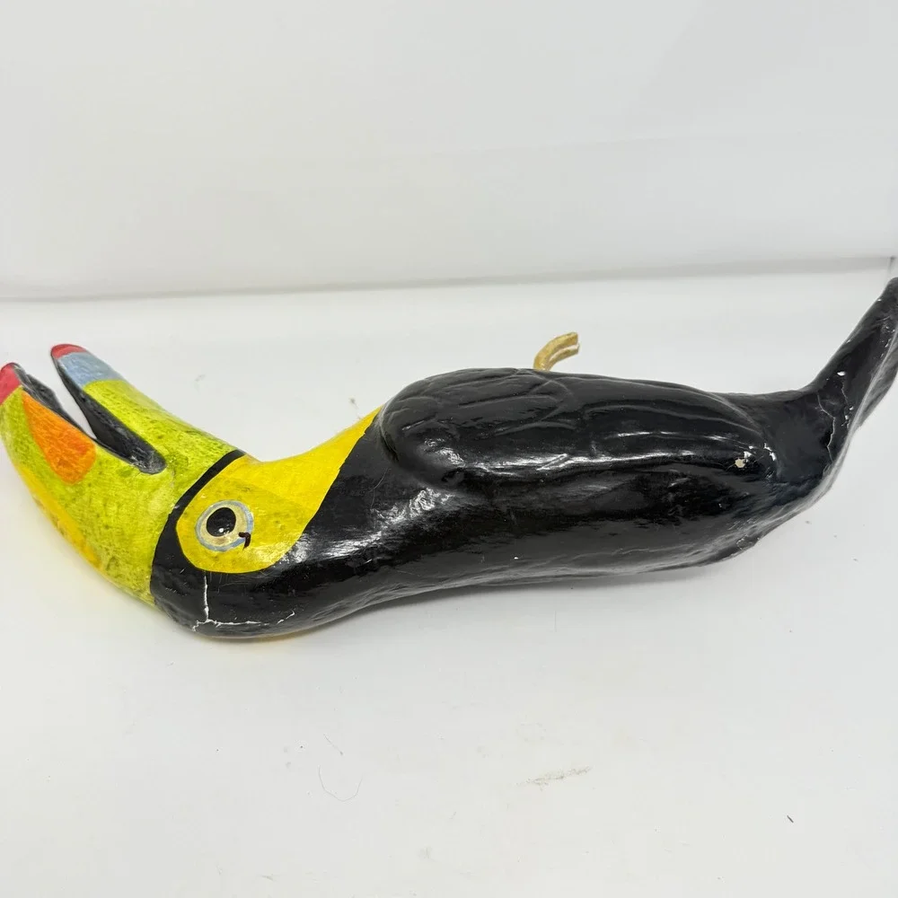 Vtg Handcrafted Toucan Paper‎ Mache Folk Art Mexico 16